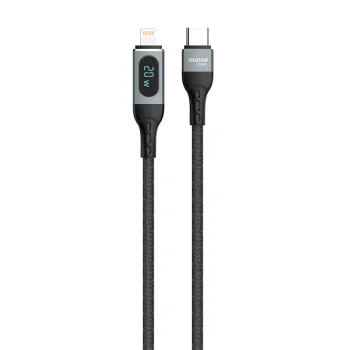 Dudao L7MaxL USB-C to Lightning Cable, PD 20W, 1m, Black