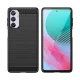 Lankstus dėklas telefonui Samsung Galaxy M54 su anglies pluošto raštu, juodas