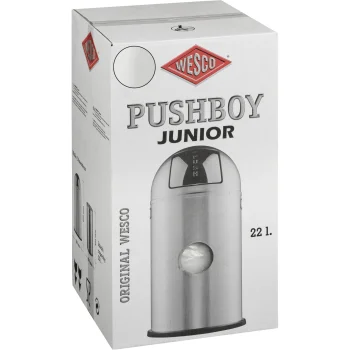 Wesco Pushboy Junior šiukšliadėžė 22L, White Matt