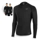 4Fizjo Unisex Long Sleeve Thermal Shirt, Black, XXL
