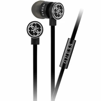 Guess GUEPWIBK laidinės ausinės su 3,5 mm jungtimi, juodos / sidabrinės