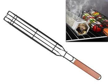 Grilling Basket for Vegetables and Meat, 49 cm, Black