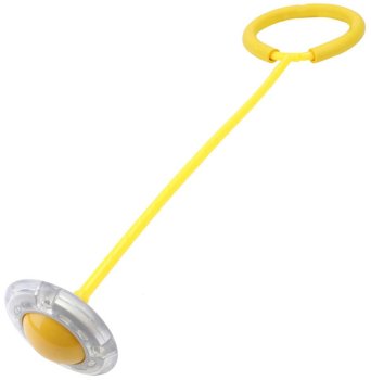 LED Ankle Skip Ball Flashing Jumping Ring for Kids, Yellow