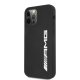 AMG Silicone Big Logo dėklas iPhone 12 Pro Max telefonui, juodas