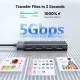 USB šakotuvas Ugreen CM653 su 4 USB-A lizdais, juodas