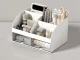 Desk and Makeup Organizer with Drawers for Cosmetics and Stationery
