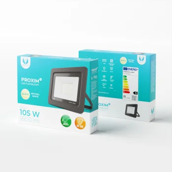 LED prožektorius Forever Light PROXIM II 20W 4500K IP66, juodas