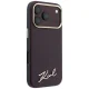 Karl Lagerfeld Saffiano Small Script Metal Logo MagSafe dėklas iPhone 17/18 Pro Max, bordo