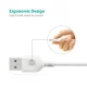 RAVPower „Micro USB“ laidas RP-CB016, 2.4A, 480 Mbps, 0.9 m, baltas