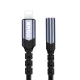 BWOO BZ48 Lightning to 3.5mm AUX Adapter, Black