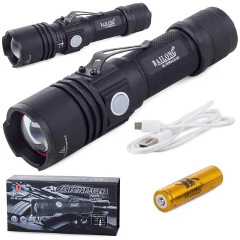 Bailong W556 Tactical Flashlight CREE XM-L3-U3 with USB Charging