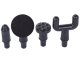 Massage Gun with 4 Attachments, 30W, Grey