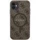 Guess dėklas iPhone 11 / XR su MagSafe, 4G Collection, ruda
