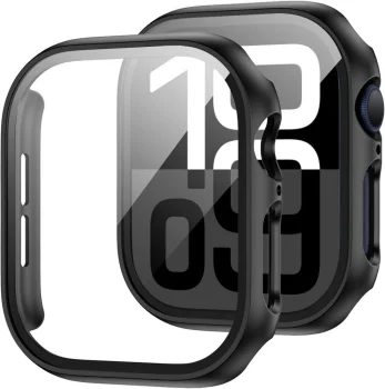 Tech-Protect Defense360 dėklas su stiklu Apple Watch 10 (42mm), juodas
