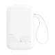 Baseus QPow 2 30W 10000mAh Power Bank with Built-in USB-C Cables - White