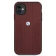 BMW dėklas iPhone 11 / XR, raudonas (Leather Curve Perforate)
