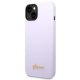 Guess iPhone 14 Case Silicone Vintage Gold Logo, Purple