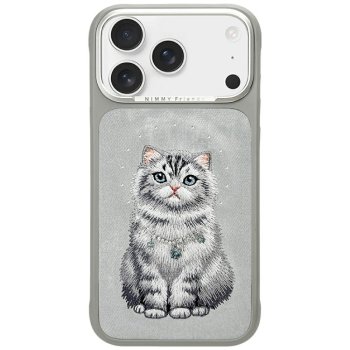 Nimmy Lucky Cat MagSafe dėklas iPhone 17 Pro Max telefonui, pilkas