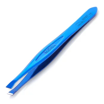 Kosmetinis pincetas Nghia Export T-01, įstrižas, mėlynas