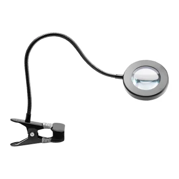 Activeshop LED kosmetinė stalinė lempa su padidinimo stiklu Snake Ring, juoda