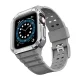 Apsauginis dėklas ir dirželis Apple Watch 38/40/41mm - Pilkas/Sidabrinis