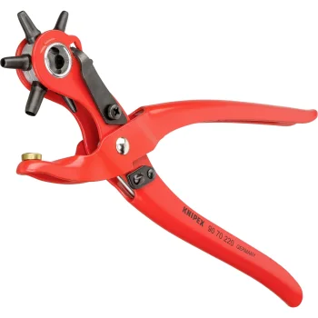KNIPEX revolverinės skylamušio replės 220 mm, raudonos