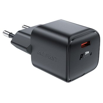 Acefast A73 Mini PD 20W GaN USB-C įkroviklis, juodas