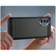 Dėklas Motorola Moto G62 5G Carbon Case, lankstus TPU, juodas