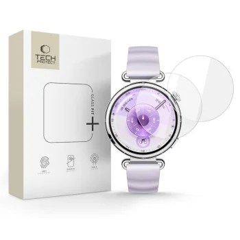 Apsauginis stiklas Tech-Protect Glass Fit+, skirtas Huawei Watch GT 6 41 mm (2 vnt.), skaidrus
