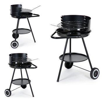 MultiGarden Round Charcoal Grill with Adjustable Grate