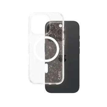 Dėklas CARE by PanzerGlass skirtas Apple iPhone 16 Pro, baltas/skaidrus