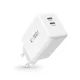 Tinklo įkroviklis Tech-Protect NC45W-GAN 2xUSB-C 45W, baltas