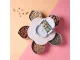 Rotating Flower-Shaped Snack Box Organizer with Phone Holder, Pink