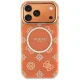 Guess IML Peony Dot MagSafe dėklas iPhone 17 Pro Max telefonui, oranžinis
