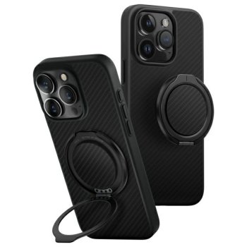 Uniq Keva Air dėklas iPhone 16 Pro Max telefonui, juodas (carbon black)