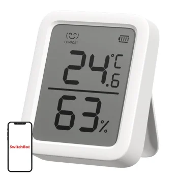 Termometras ir higrometras SwitchBot Meter Plus W2301500, 3", baltas