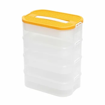 4 Tier Block Storage Organizer Box for Toys and Crafts, orange