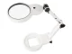 Stalinis juvelyrinis didinamasis stiklas 8x ir 12x su 18 LED, USB, baltas / juodas