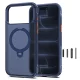 Dėklas Tech-Protect MagAir Stand MagSafe CC, iPhone 18 / 17 Pro Max, matinis tamsiai mėlynas