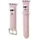 Karl Lagerfeld 3D Rubber Karl&Choupette dirželis Apple Watch 38/40/41mm, rožinis
