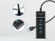 4 prievadų USB 3.0 šakotuvas, juodas