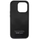 Audi Synthetic Leather dėklas telefonui iPhone 14 Pro 6.1\", juodas