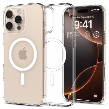 Spigen Liquid Crystal MagSafe dėklas iPhone 16 Pro Max telefonui, skaidrus