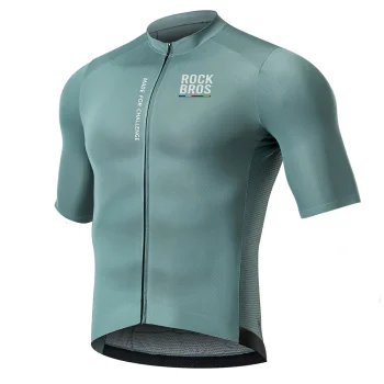Rockbros ROAD TO SKY Men's Cycling Jersey, Short Sleeve, L - Gray-Blue