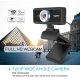 HXSJ S90 HD internetinė kamera 720P su mikrofonu, juoda