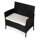 Dvivietė sodo sofa su pagalvėle MultiGarden 144659, juoda