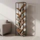 ModernHome medžio formos knygų lentyna su 10 lentynų, šviesus ąžuolas