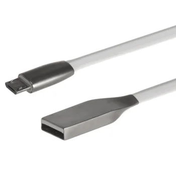 Maclean MCTV-833W plokščias Micro-USB laidas, 1 m, baltas