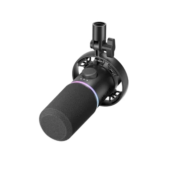 Dinaminis žaidimų mikrofonas BOYA CastMic S60, USB ir XLR, juodas