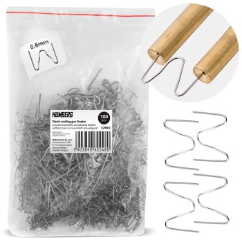 Humberg 529902 Plastic Welder Staples (100 pcs, Type B)